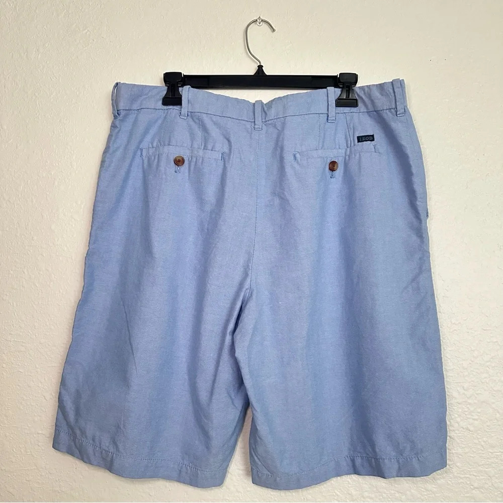 Izod Blue Cotton Shorts - Picture 3 of 6